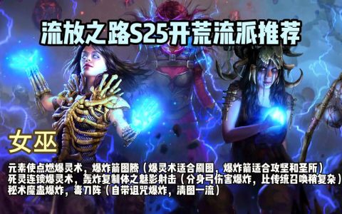 流放之路S25赛季开荒BD一图流，亲测速通全剧情